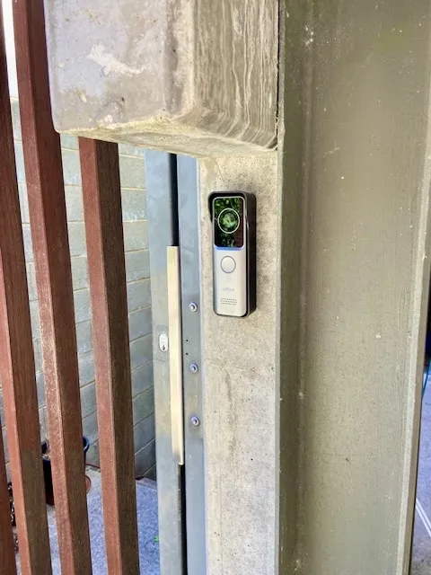 Video doorbell installed at a Perth gate — doorbell microphones and audio settings are where WA surveillance law gets sharpest